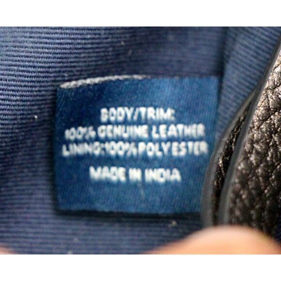 Cole Haan METALLIC BROWN REAL LEATHER ZIP X-BODY ORGANIZER SHOULDER BAG HANDBAG - Picture 16 of 16